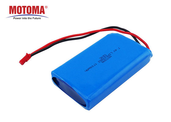 6*38*62mm Wearable Device Battery , 1700mah 7.4 V Rechargeable Battery Pack