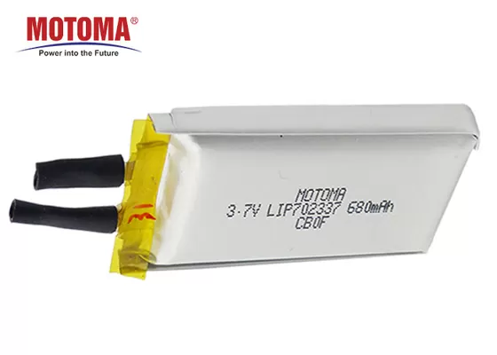 Ιονική μπαταρία λίθιου LIP702337 68mAh έξοχη επαναφορτιζόμενη με τη χαμηλή μόνη απαλλαγή